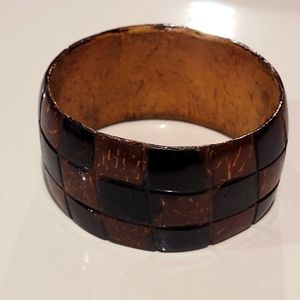 Checkered Wood Bangle